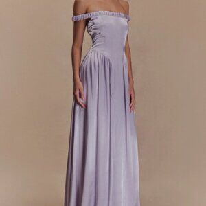 Meshki Coco Dropped Waist Maxi Dress - Lilac (XL)
